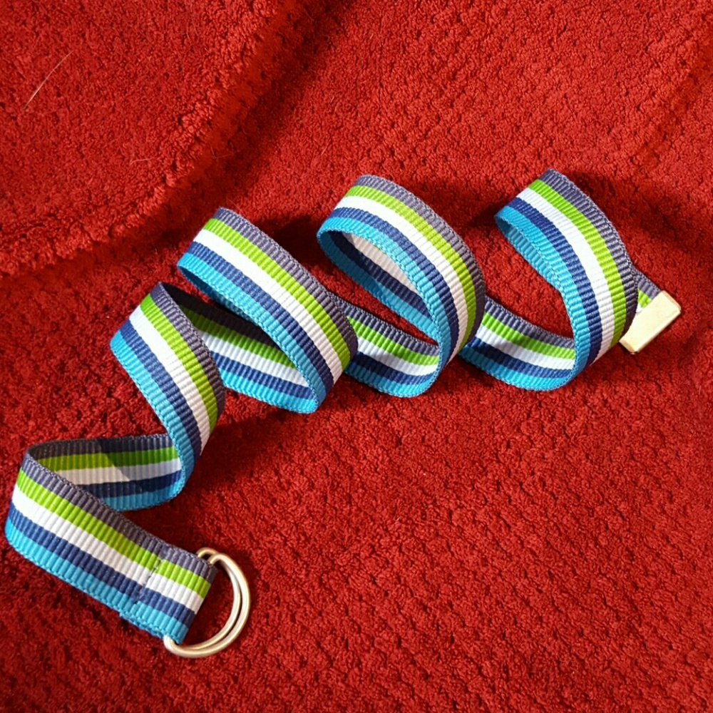 Striped flight suit belt